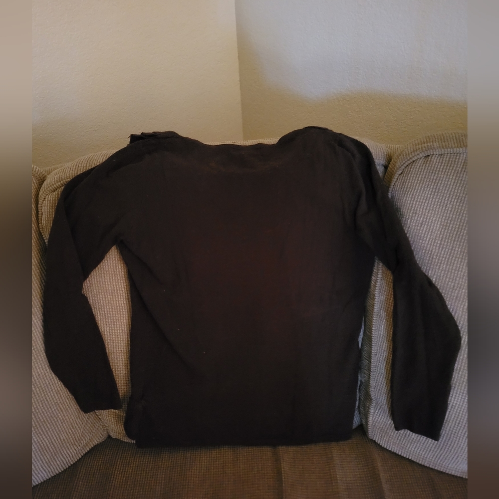 Joesph A Sweater with Ruffled Front. - Picture 4 of 6